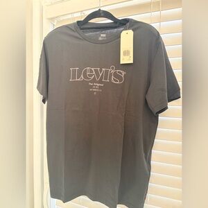 Large - Levi's Men's Charcoal Tee